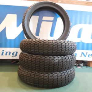 Mitas FT-18 front flat track tire, 27.0×7.0-19, green soft